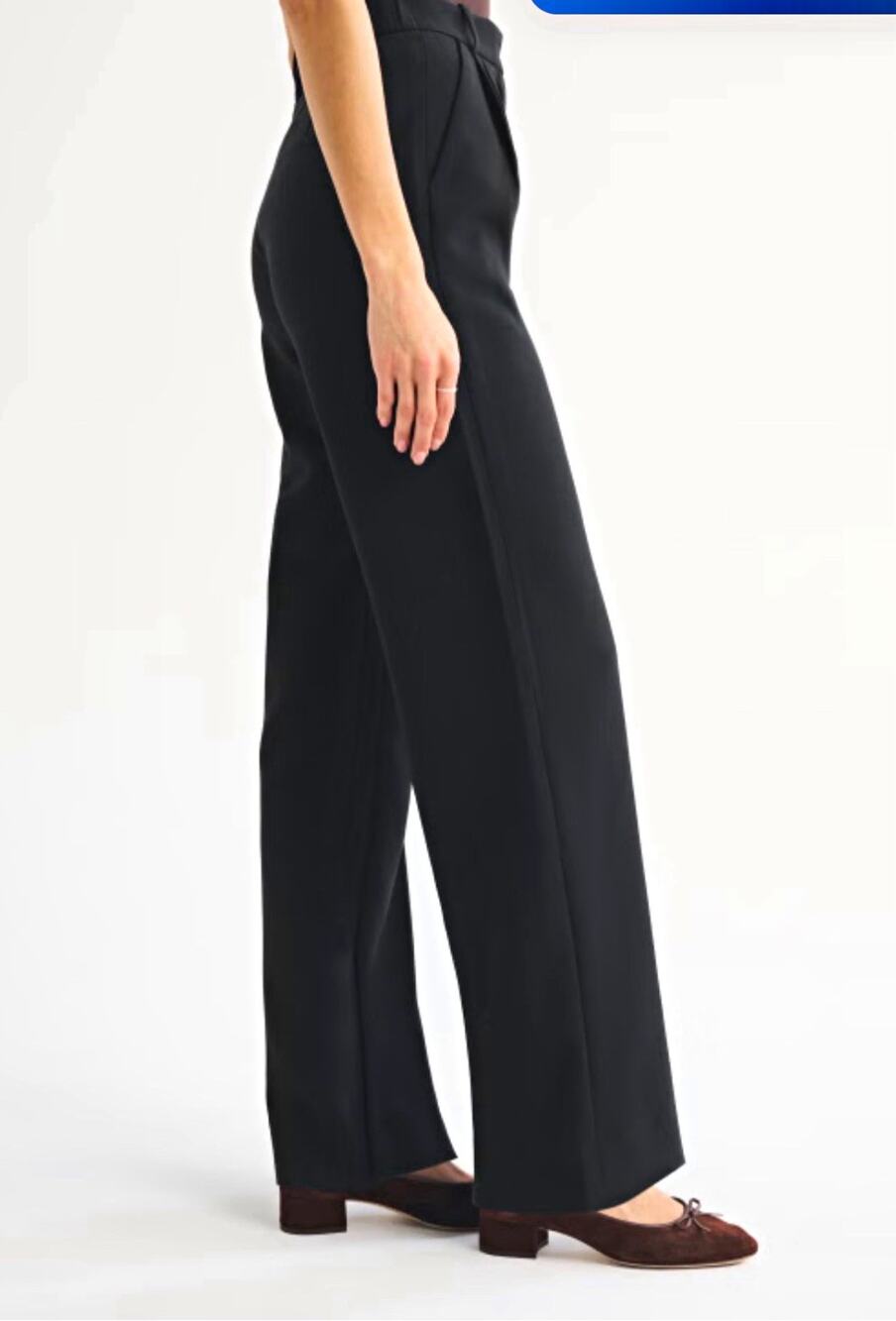Abercrombie & Fitch Black Sloane High Rise Pleated Straight Pants Pockets 27x30